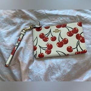 Coach cherry wristlet